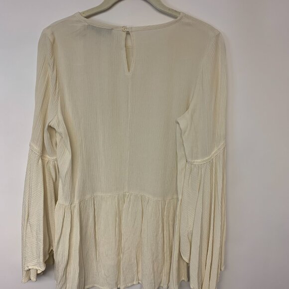 Fairy Whimsical Boho Romantic Hippie Festival Bell Sleeves Drop Waist Pin Tuck - Picture 2 of 9